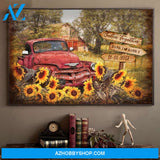 Famille Gift - Beautiful Summer Farmhouse and Pick up Truck - Farmer Customized Poster & Canvas