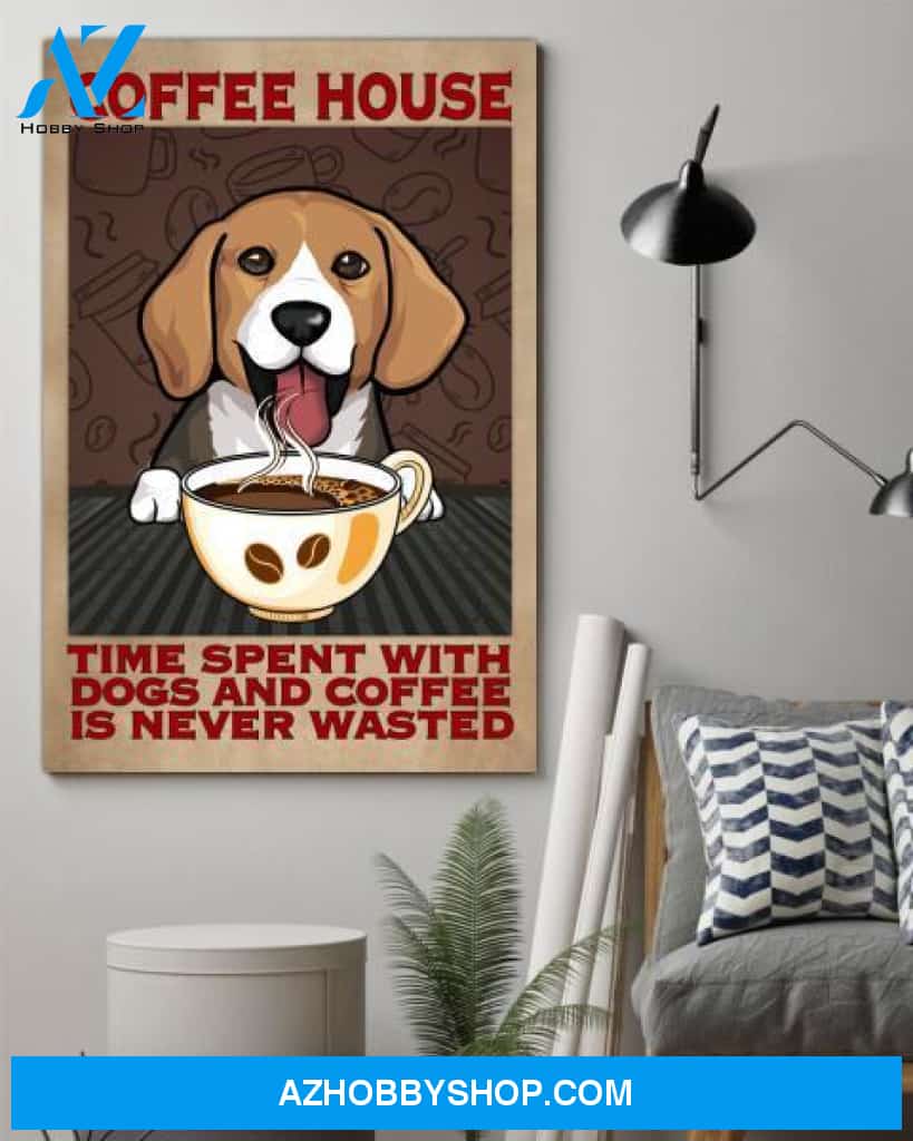 Famille Gift - Canvas/Poster - Dog and Coffee