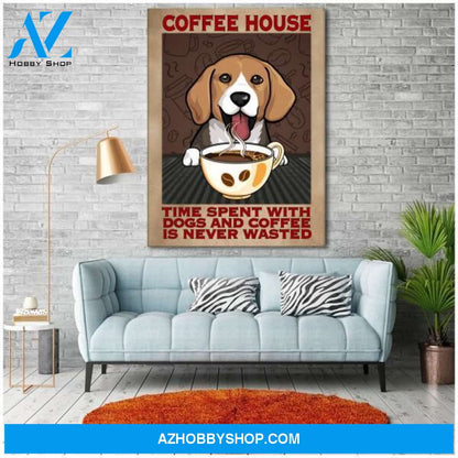 Famille Gift - Canvas/Poster - Dog and Coffee
