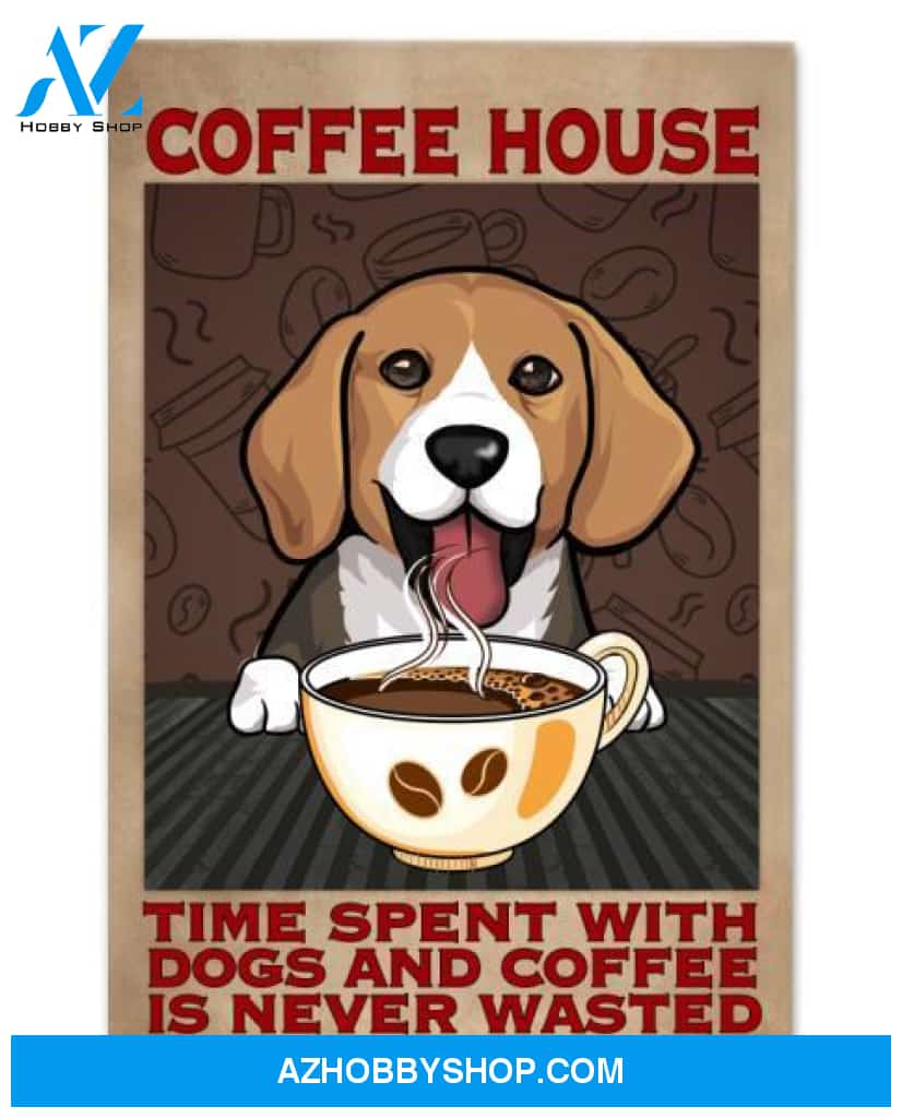 Famille Gift - Canvas/Poster - Dog and Coffee