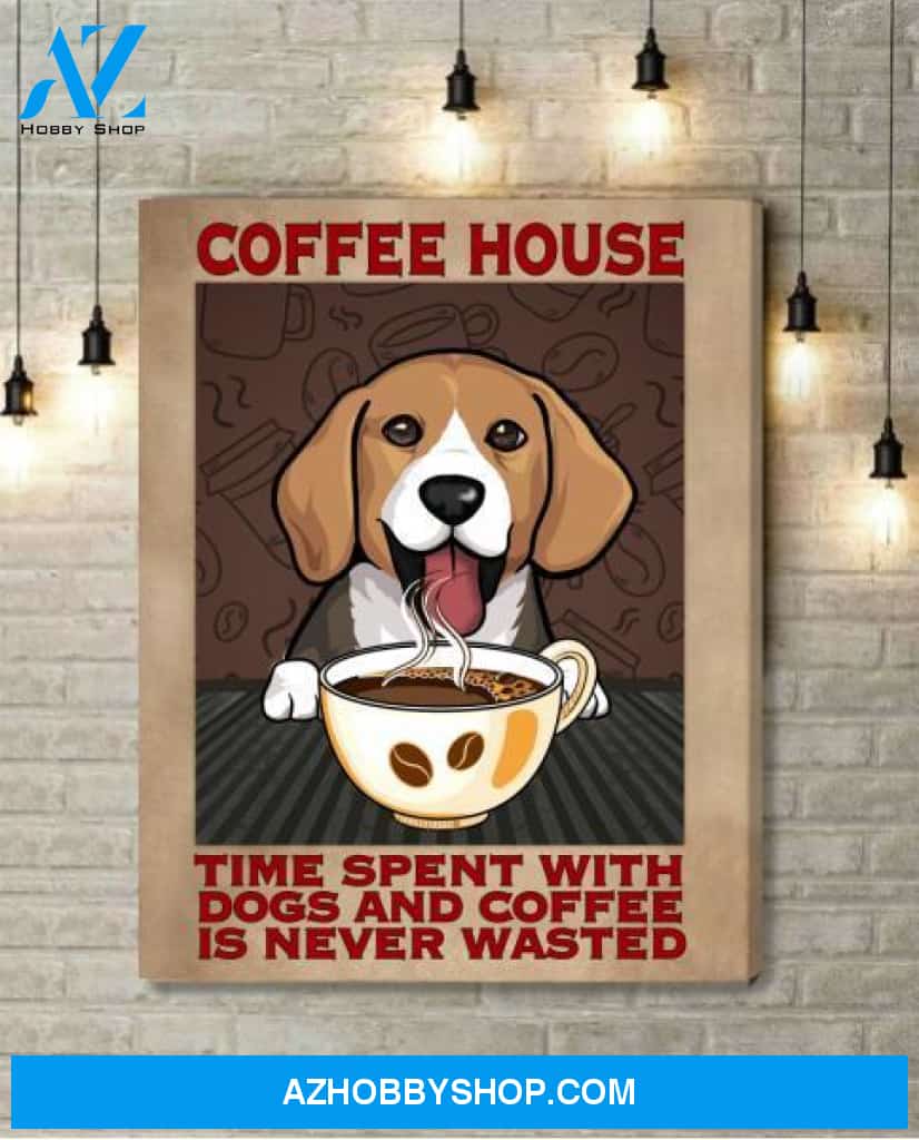 Famille Gift - Canvas/Poster - Dog and Coffee