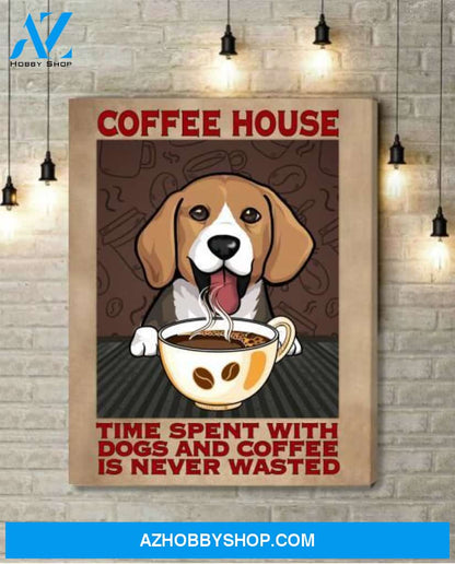 Famille Gift - Canvas/Poster - Dog and Coffee