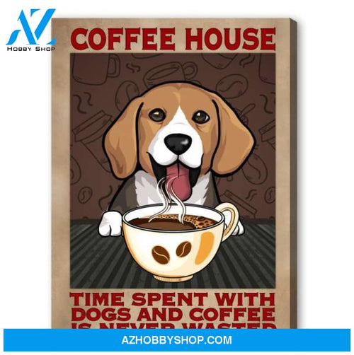 Famille Gift - Canvas/Poster - Dog and Coffee
