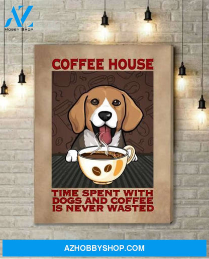 Famille Gift - Canvas/Poster - Dog and Coffee
