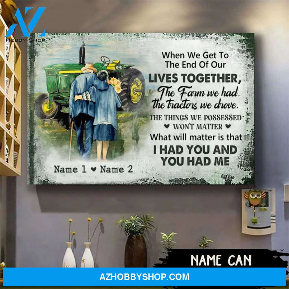 Famille Gift - Famer Old Couple - Farmer Customized Poster & Canvas