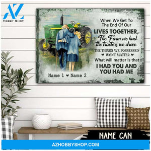 Famille Gift - Famer Old Couple - Farmer Customized Poster & Canvas