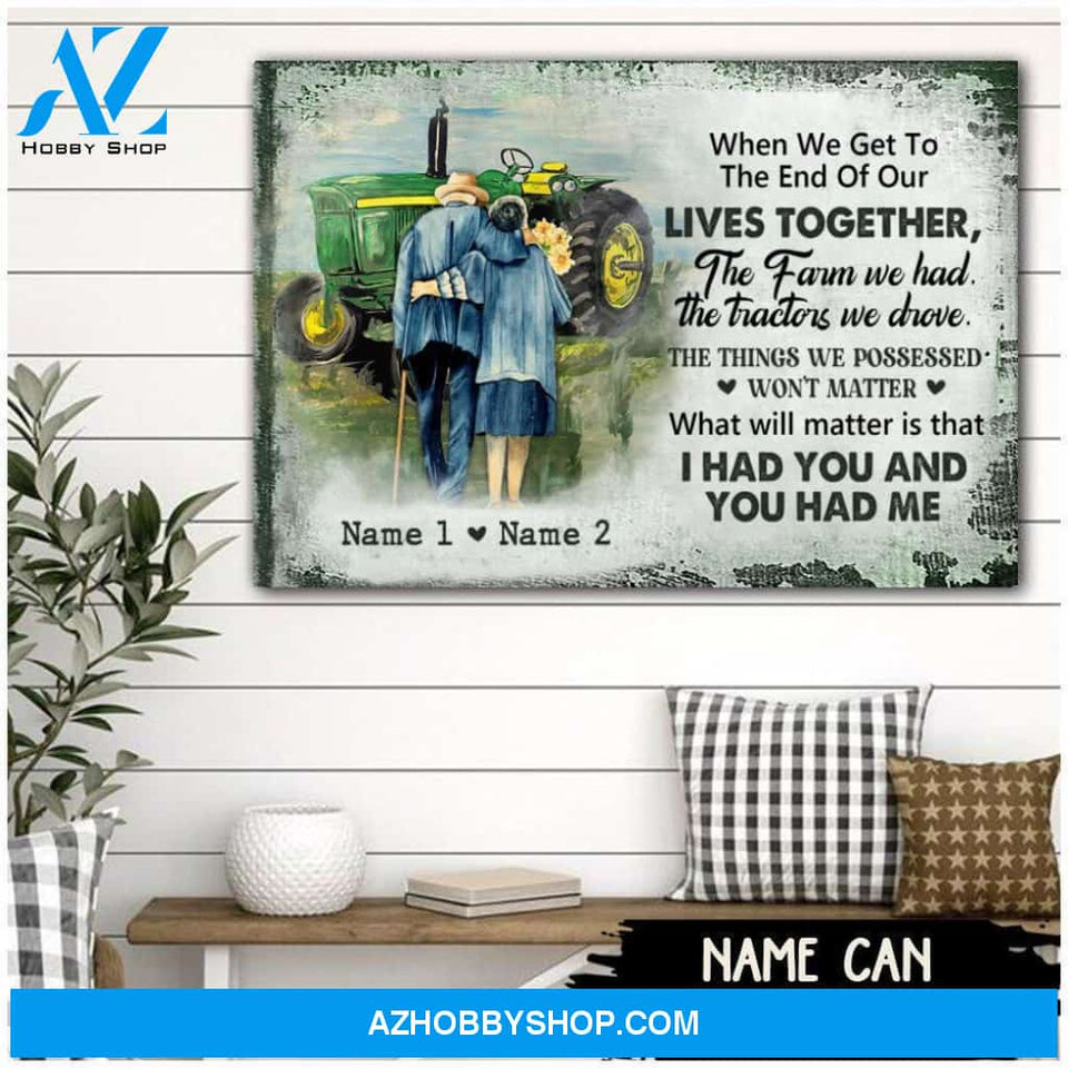 Famille Gift - Famer Old Couple - Farmer Customized Poster & Canvas