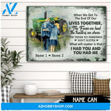 Famille Gift - Famer Old Couple - Farmer Customized Poster & Canvas