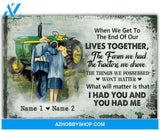 Famille Gift - Famer Old Couple - Farmer Customized Poster & Canvas