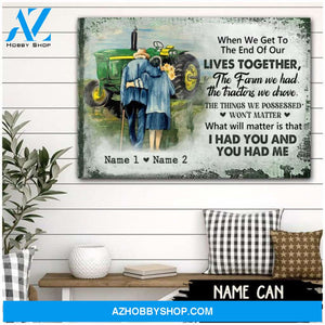 Famille Gift - Famer Old Couple - Farmer Customized Poster & Canvas
