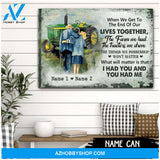 Famille Gift - Famer Old Couple - Farmer Customized Poster & Canvas