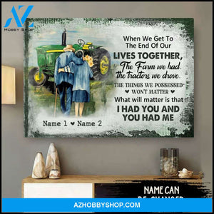 Famille Gift - Famer Old Couple - Farmer Customized Poster & Canvas