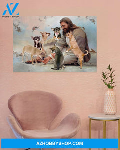 Famille Gift - God surrounded by Chihuahua angels - Poster/Canvas
