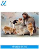 Famille Gift - God surrounded by Pomeranian angels - Poster/Canvas