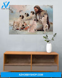 Famille Gift - God surrounded by Pug angels - Poster/Canvas