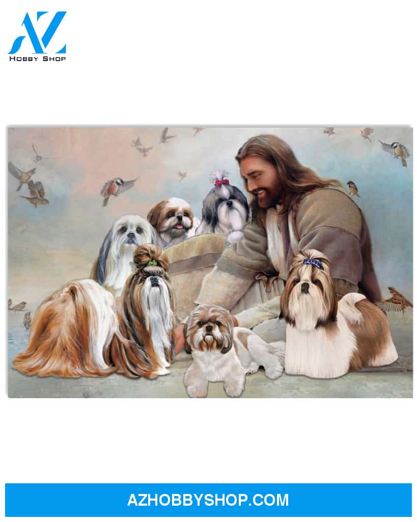 Famille Gift - God surrounded by Shih Tzu angels - Poster/Canvas