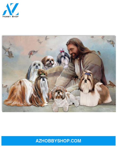 Famille Gift - God surrounded by Shih Tzu angels - Poster/Canvas