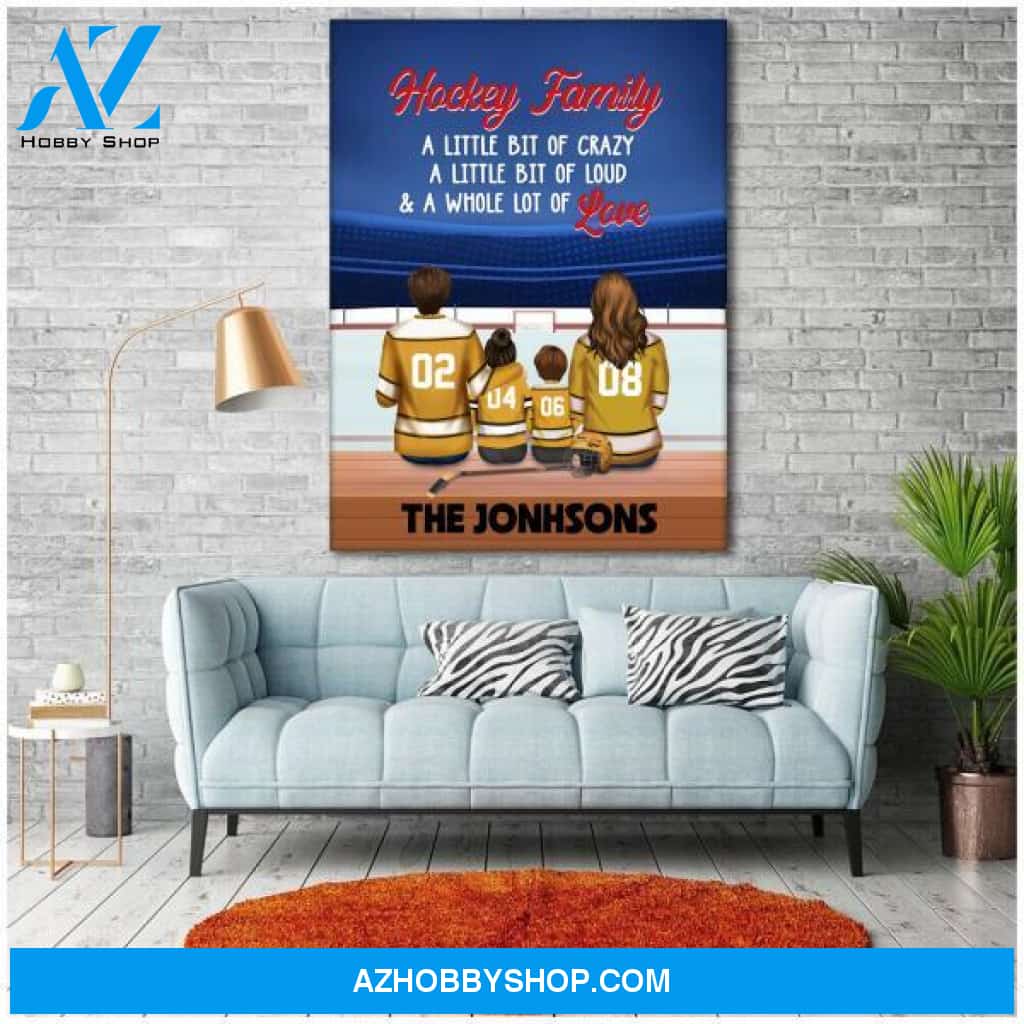 Famille Gift - Hockey Family Canvas/ Poster - Wall Art / Home Decor
