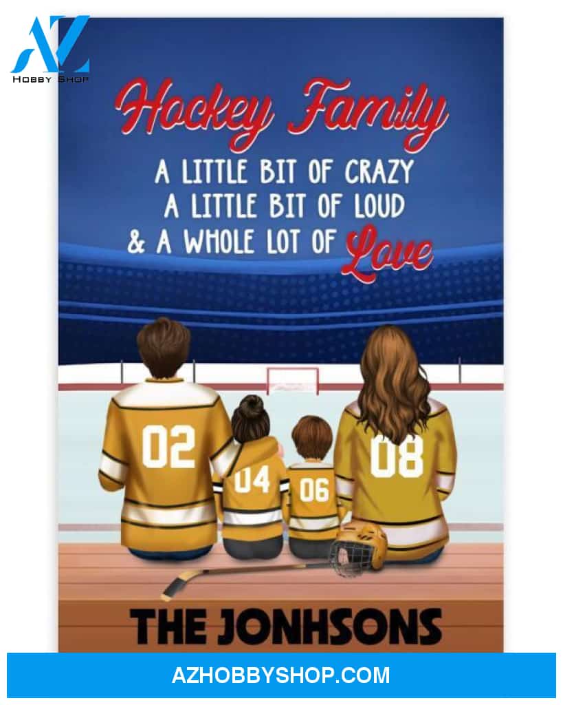Famille Gift - Hockey Family Canvas/ Poster - Wall Art / Home Decor