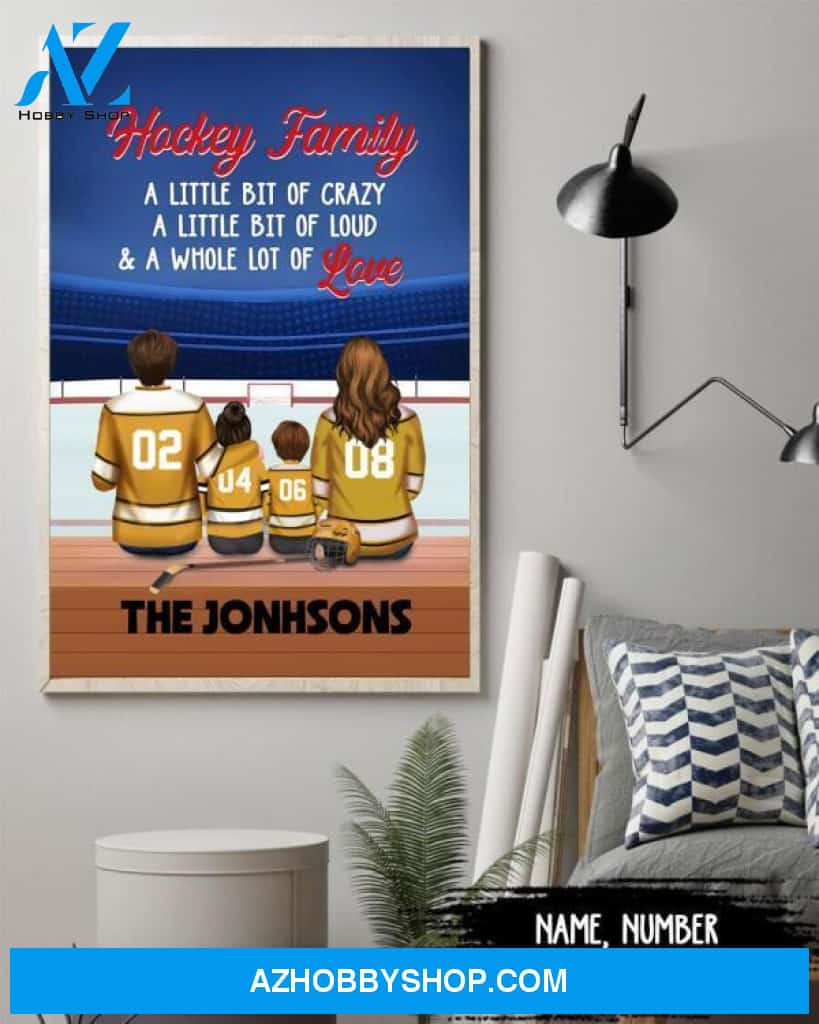 Famille Gift - Hockey Family Canvas/ Poster - Wall Art / Home Decor