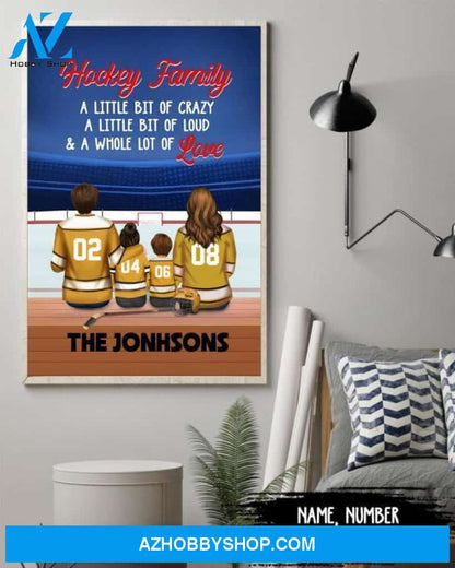 Famille Gift - Hockey Family Canvas/ Poster - Wall Art / Home Decor