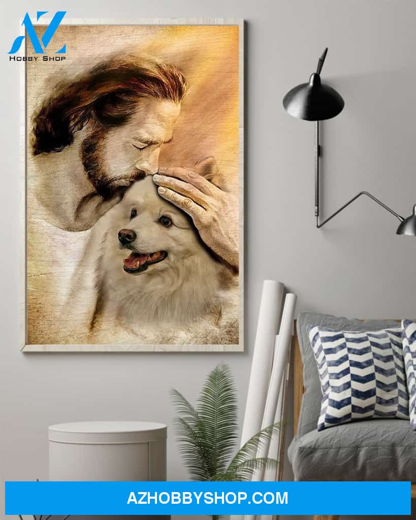 Famille Gift - Jesus with American Eskimo - Poster/Canvas