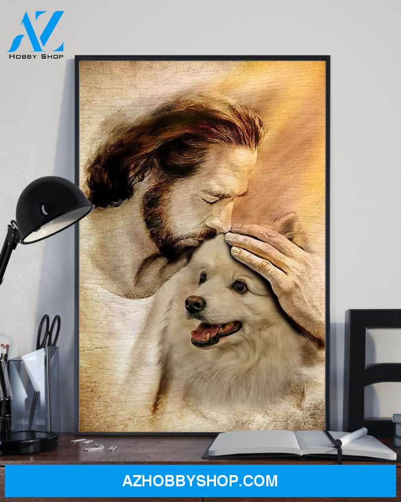 Famille Gift - Jesus with American Eskimo - Poster/Canvas
