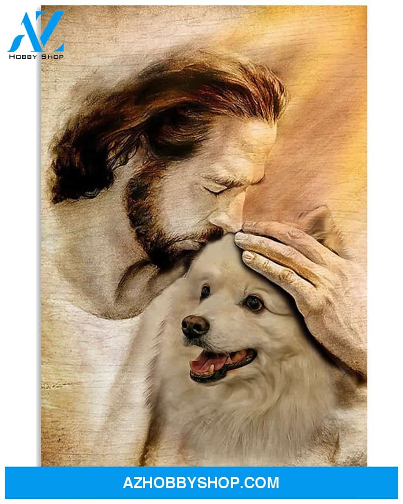 Famille Gift - Jesus with American Eskimo - Poster/Canvas