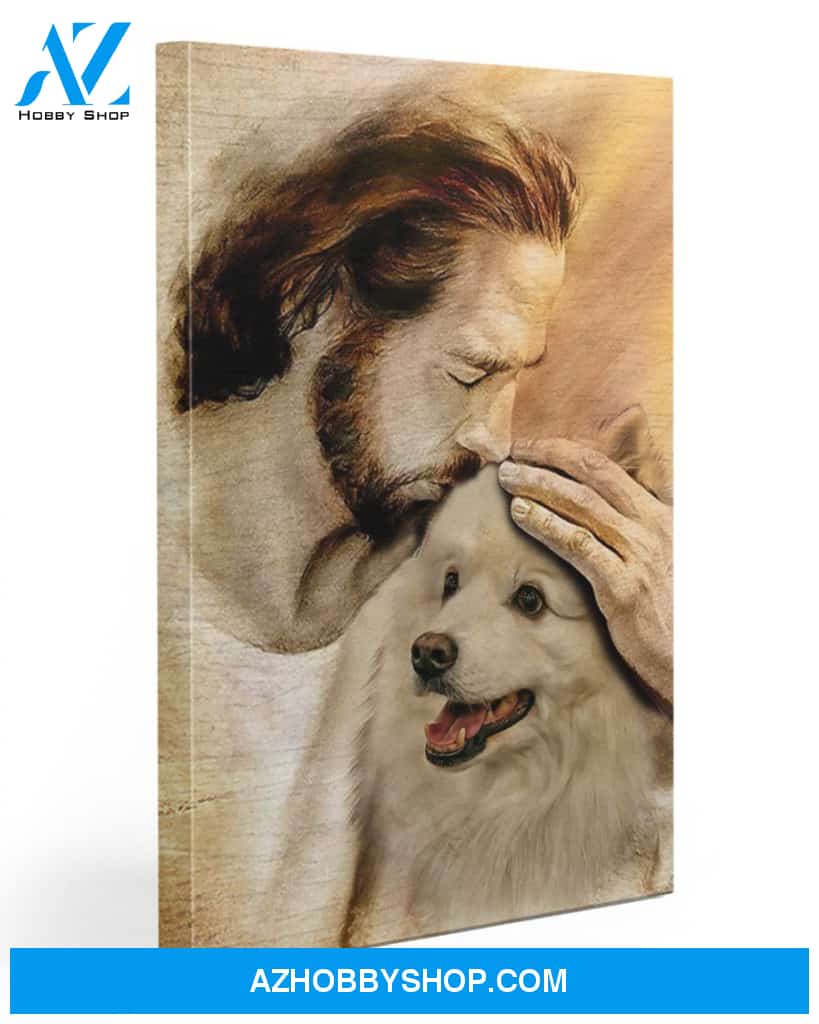 Famille Gift - Jesus with American Eskimo - Poster/Canvas