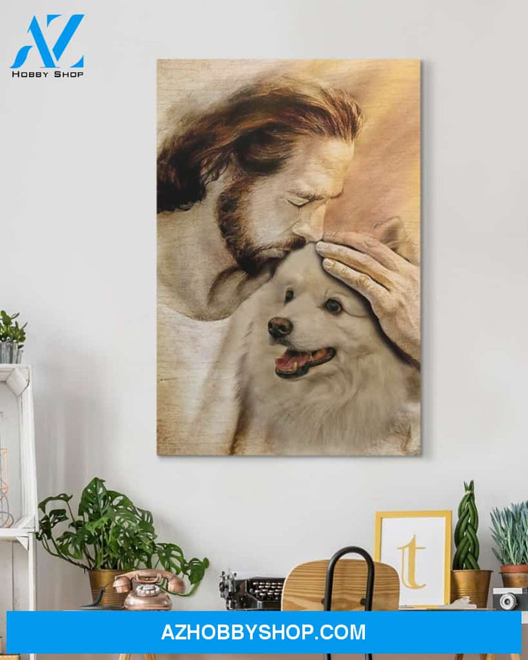 Famille Gift - Jesus with American Eskimo - Poster/Canvas