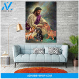 Famille Gift - Jesus with Dachshunds - Poster/Canvas