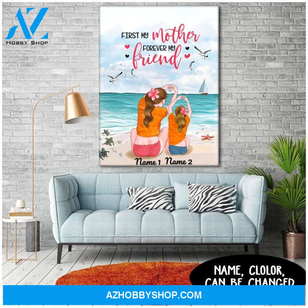 Famille Gift - Personalized Canvas - For Mom And Daugher - Forever My Friends
