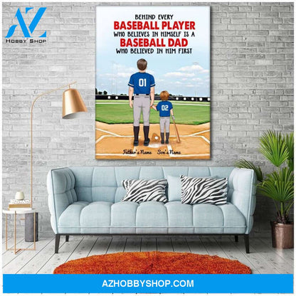 Famille Gift - Personalized Canvas - Gift from Baseball boy to Baseball Mom & Dad - Baseball Canvas