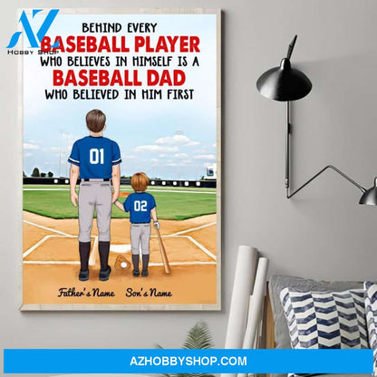 Famille Gift - Personalized Canvas - Gift from Baseball boy to Baseball Mom & Dad - Baseball Canvas
