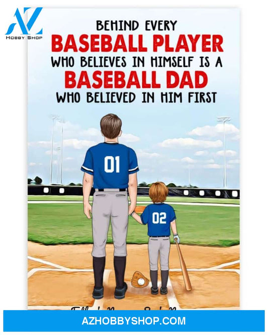 Famille Gift - Personalized Canvas - Gift from Baseball boy to Baseball Mom & Dad - Baseball Canvas