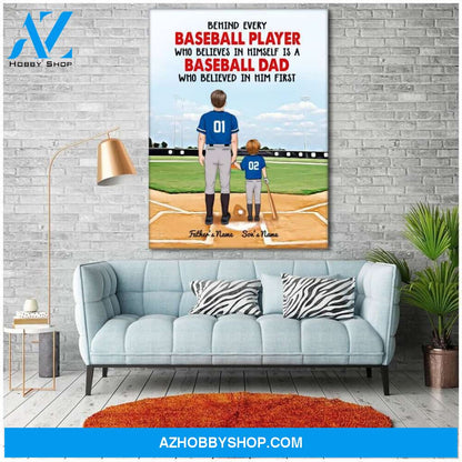 Famille Gift - Personalized Canvas - Gift from Baseball boy to Baseball Mom & Dad - Baseball Canvas