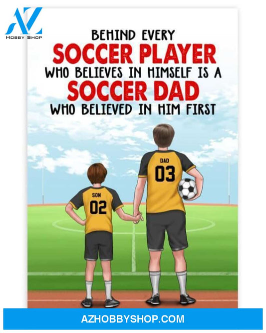 Famille Gift - Personalized Poster/Canvas for Soccer Dad.
