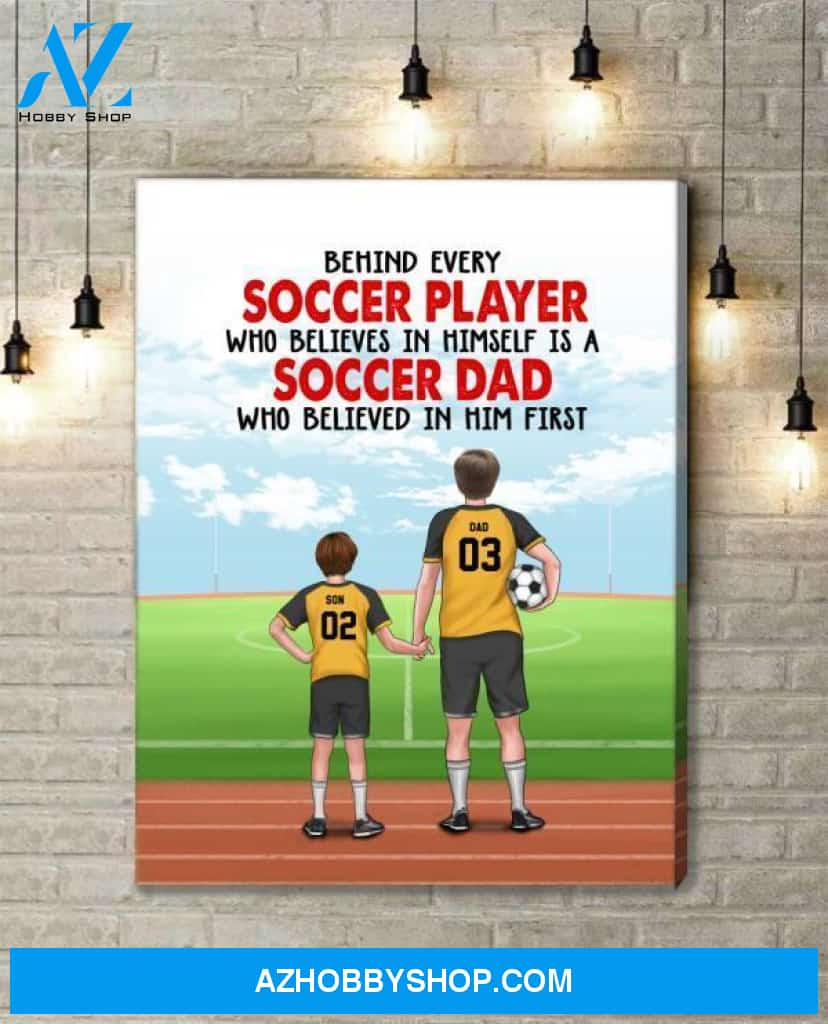 Famille Gift - Personalized Poster/Canvas for Soccer Dad.