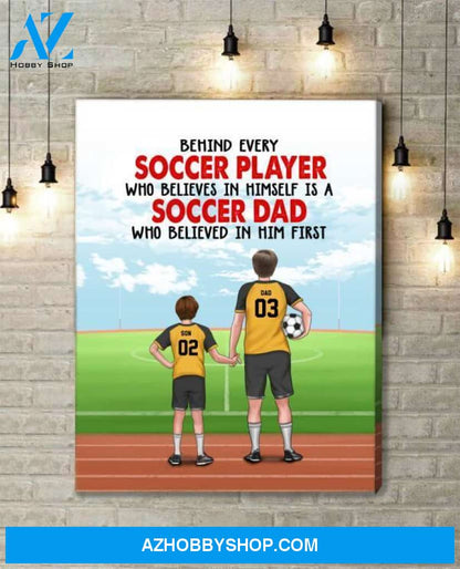 Famille Gift - Personalized Poster/Canvas for Soccer Dad.