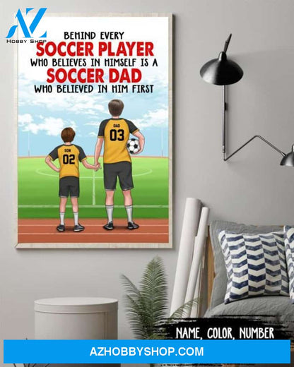 Famille Gift - Personalized Poster/Canvas for Soccer Dad.
