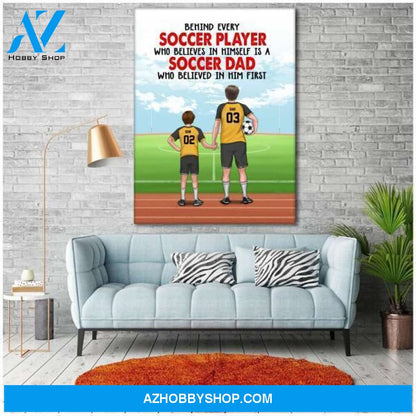 Famille Gift - Personalized Poster/Canvas for Soccer Dad.