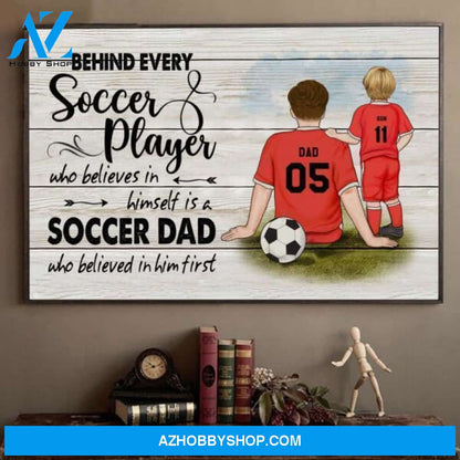 Famille Gift - Personalized Poster/Canvas - Soccer Dad