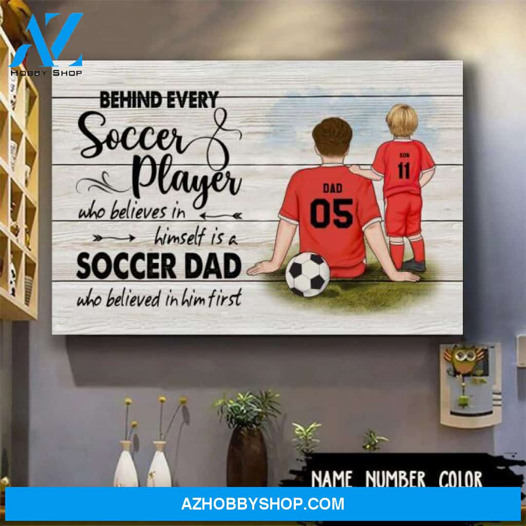 Famille Gift - Personalized Poster/Canvas - Soccer Dad