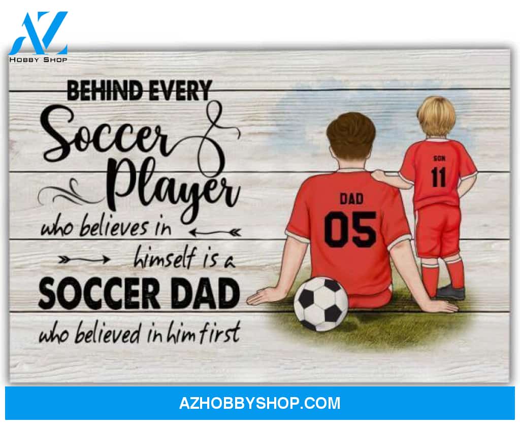 Famille Gift - Personalized Poster/Canvas - Soccer Dad