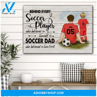 Famille Gift - Personalized Poster/Canvas - Soccer Dad