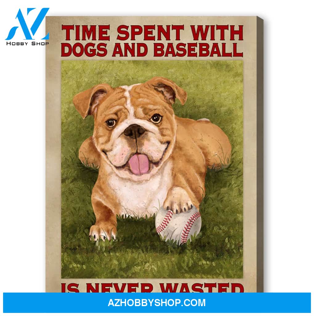 Famille Gift - Poster/Canvas - Baseball and Bulldog