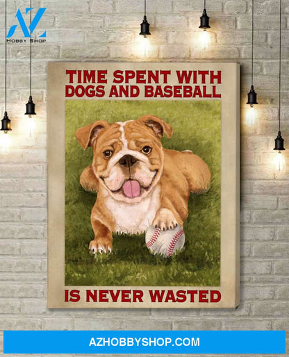 Famille Gift - Poster/Canvas - Baseball and Bulldog