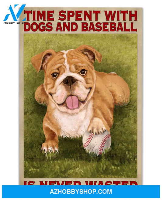 Famille Gift - Poster/Canvas - Baseball and Bulldog