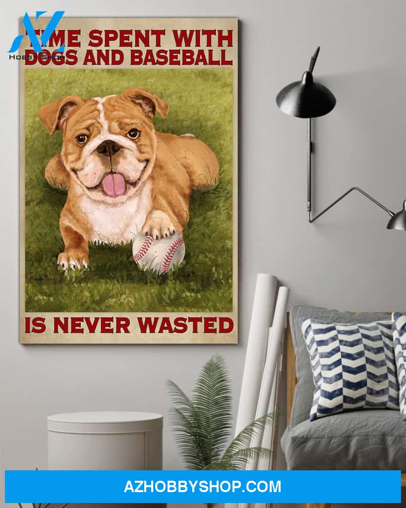 Famille Gift - Poster/Canvas - Baseball and Bulldog