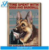 Famille Gift - Poster/Canvas - Baseball and German Shepherd